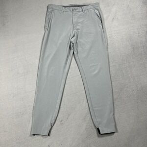 Primo Pants Mens 32 Gray Joggers Performance Golf Stretch Ankle Zip